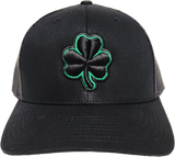 Irish Trucker Cap Essence Clover Black