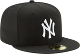 New York Yankees New Era 59Fifty Fitted Black And White