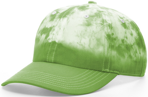 Blank Hand Dipped Tie Dye Dad Hat Lime