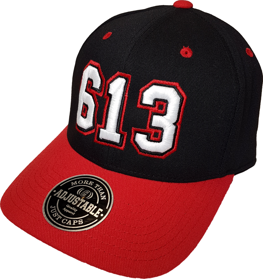 613 Ottawa Represent Black and Red Adjustable Cap More Than Just