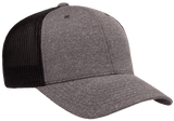 FLEXFIT® Melange Trucker Cap Dark Heather/Black