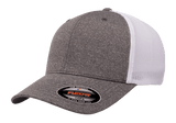 FLEXFIT® Melange Trucker Cap Dark Heather/White