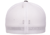 FLEXFIT® Melange Trucker Cap Dark Heather/White