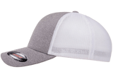 FLEXFIT® Melange Trucker Cap Heather/White