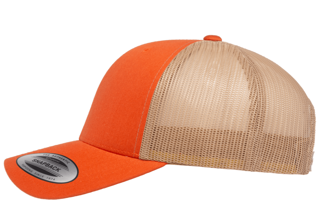 More Cap Back YP Khaki – Orange Trucker Mesh Rustic Just Classics Than Clubhouse Caps