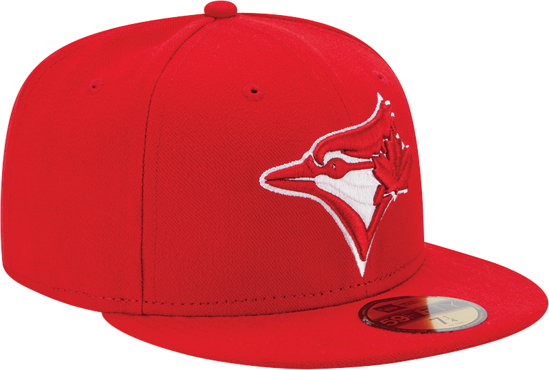 Toronto Blue Jays TEAM-BASIC Red-White Fitted Hat by New Era
