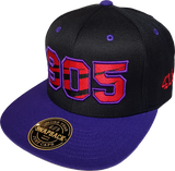 905 Area Code Claw Snapback Black Pruple