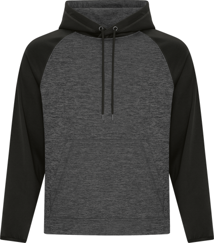 ATC™ Dynamic Heather 2 Tone Polyester Hoodie Charcoal Black