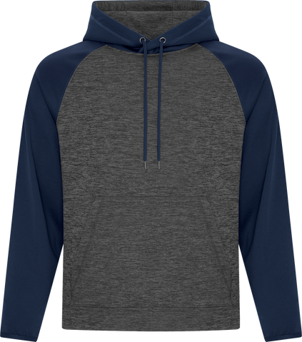 ATC™ Dynamic Heather 2 Tone Polyester Hoodie Charcoal Navy