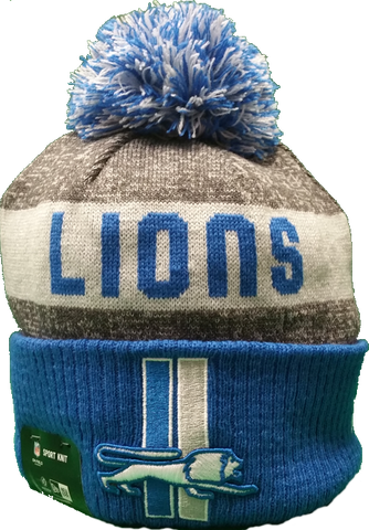 Detroit Lions Vintage 2016-2017 Sideline Knit Pom Toque