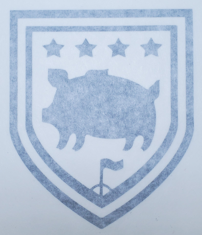 Fat Pigs 2.5" Vinyl Sticker Grey
