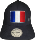 France Big Flag Cap Adjustable Navy Blue