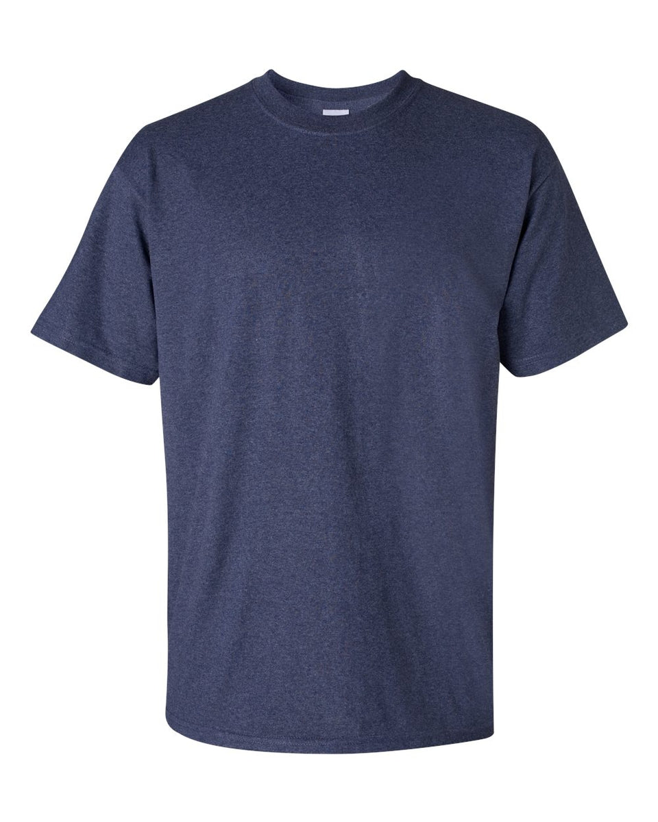 Gildan Classic - Confezione 2 T-Shirt Uomo/Donna - Modello G500 - 100% Cotone, 150g - Dark Heather E Navy (Taglia Media)