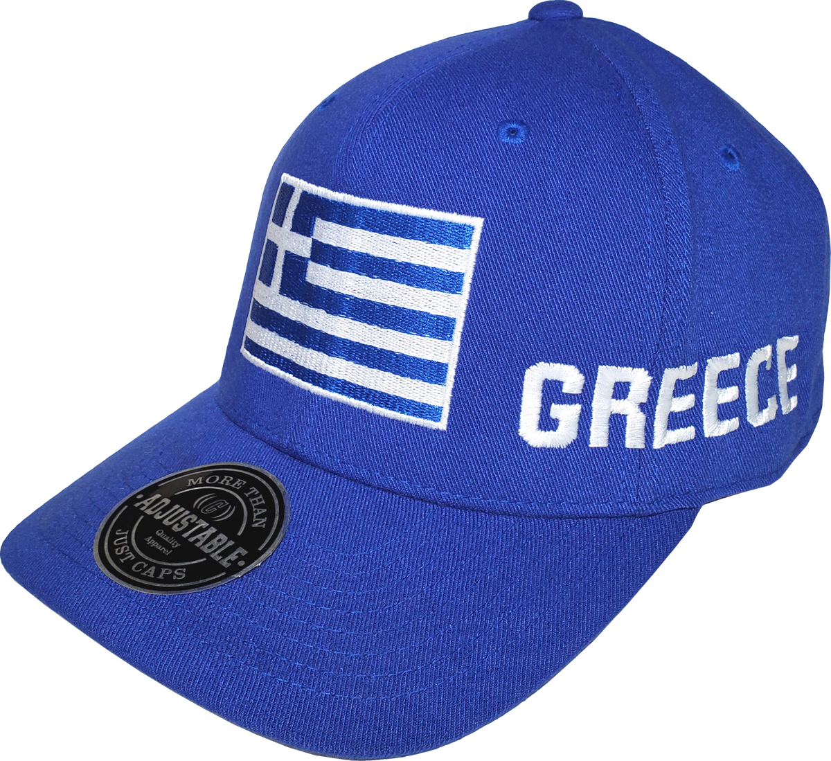 Greece Big Flag Cap Adjustable Royal More Than Just Caps Clubhouse