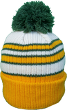 Green Bay Packers Traditional Stripe Pom Toque