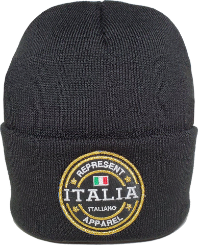 Italy Toque Benchmark Rib Knit Black
