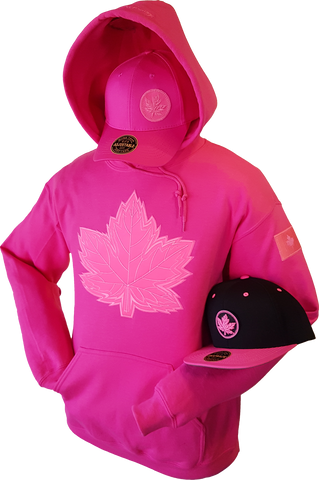 Tonal Canada Hoodie Mighty Maple Hot Pink