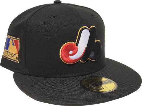 Montreal Expos New Era 59Fifty Fitted Black MLB 125th Anniversary Side Patch