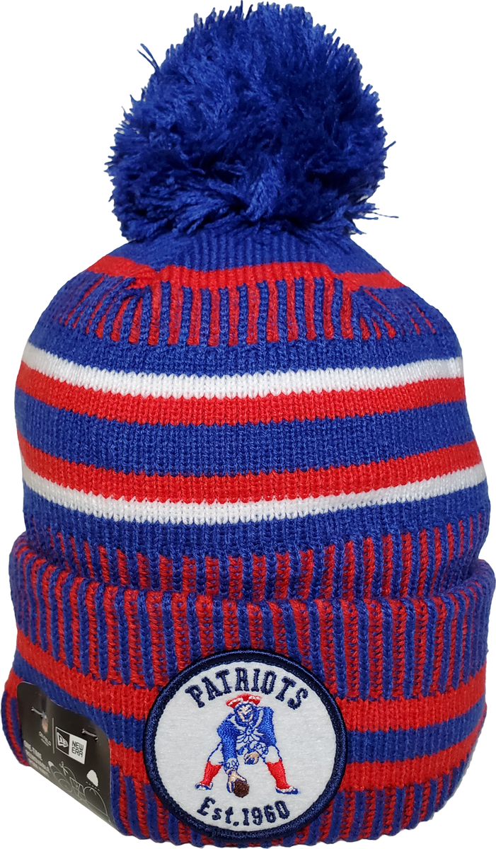 New England Patriots Vintage Knit Pom Toque NFL Sideline More