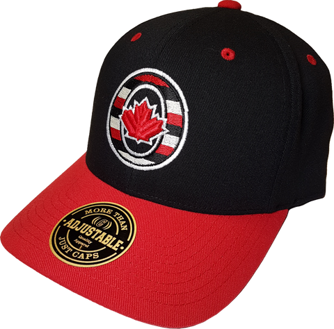 O-Canada Represent Black and Red Adjustable Cap
