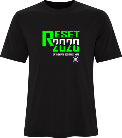 Reset 2020 Printed T-Shirt Black Neon Green