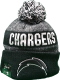 Los Angeles Chargers Black Knit Pom Toque