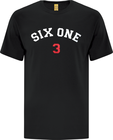 Six One 3 Code-X Stitched T-Shirt Black