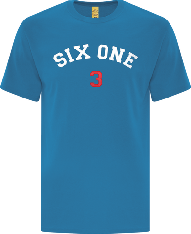 Six One 3 Code-X Stitched T-Shirt Bright Blue