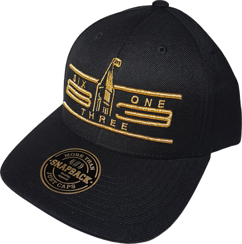Ottawa Cap Represent Cyber Black & Metallic Gold Adjustable Snapback