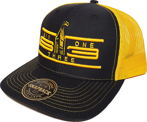 Ottawa Hat Six One 3 Cyber Trucker Black Gold