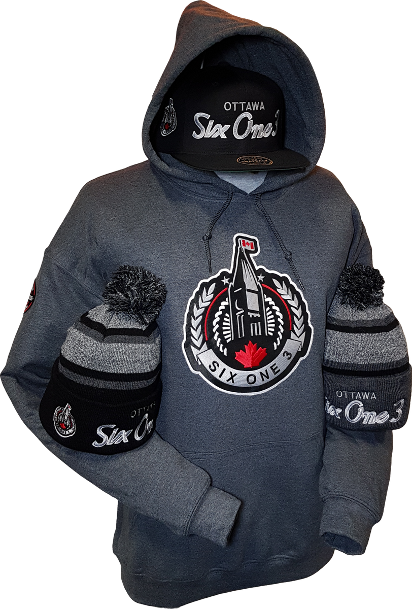 Six One The Hill Hoodie Heathered Black