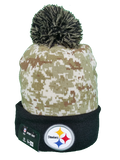 Pittsburgh Steelers Salute to Service Sideline Fleece Pom Toque