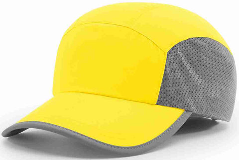 Richardson Mesh Panel Running Cap Yellow Charcoal