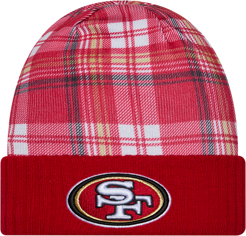 San Francisco 49ers Plaid Cuffed Knit Toque