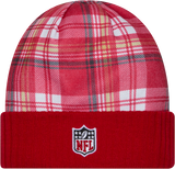 San Francisco 49ers Plaid Cuffed Knit Toque Back