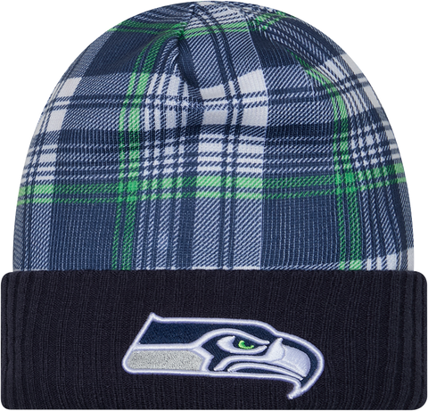 Seattle Seahawks Plaid Cuffed Knit Toque