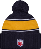 Los Angeles Chargers Sport Knit Fleece Lined Pom Toque Back