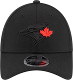 Toronto Blue Jays 9FORTY STRETCH-SNAP Blackout Red Leaf