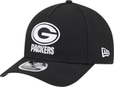 Green Bay Packers 9FORTY M-CROWN A-FRAME Snapback Black And White