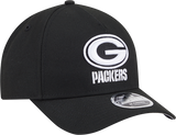 Green Bay Packers 9FORTY M-CROWN A-FRAME Snapback Black And White