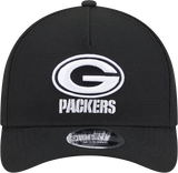 Green Bay Packers 9FORTY M-CROWN A-FRAME Snapback Black And White