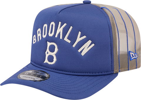 Brooklyn Dodgers New Era 9FIFTY Arched Foam Trucker Pinstripe