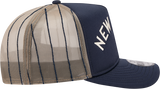 New York Yankees New Era 9FIFTY Arched Foam Trucker Pinstripe