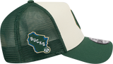 Milwaukee Bucks New Era City Edition 9FORTY A-FRAME Trucker