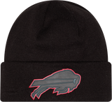 Buffalo Bills Fleece Lined Cuffed Knit Toque Chrome Black