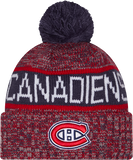 Montreal Canadiens Tri Colour Knit Fleece Lined Pom Toque