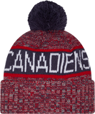 Montreal Canadiens Tri Colour Knit Fleece Lined Pom Toque