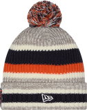 Chicago Bears Knit Stripe Pom Toque