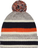 Chicago Bears Knit Stripe Pom Toque