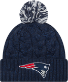 New England Patriots Cozy Cable Knit Pom Toque